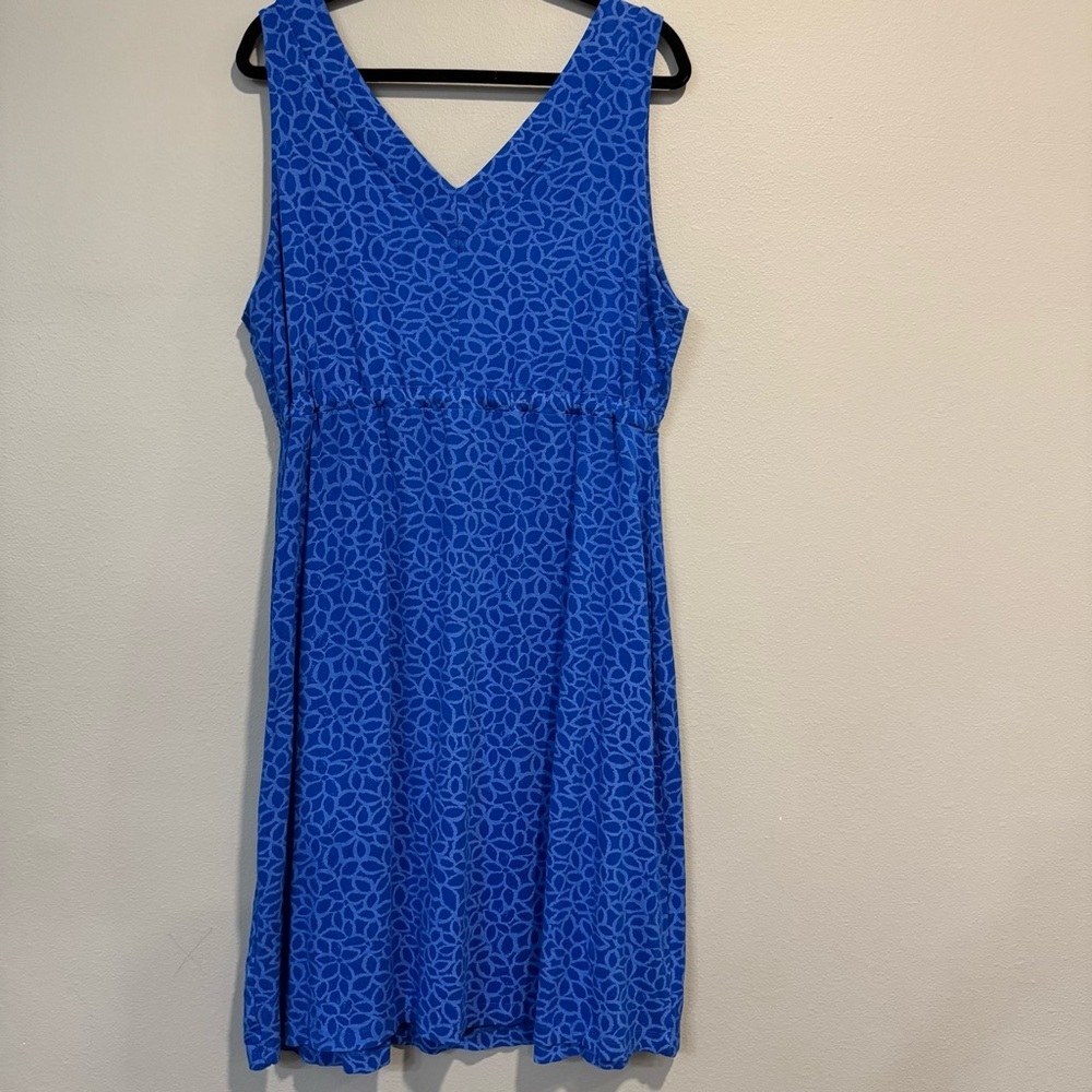 Fresh Produce Blue Patterned Floral Stretch Sleeveless Dress Beach XL - Picture 2 of 7